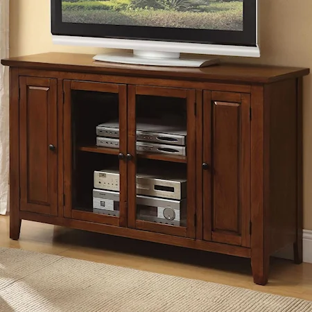 TV Stand with 4 Doors and 2 Shelves
